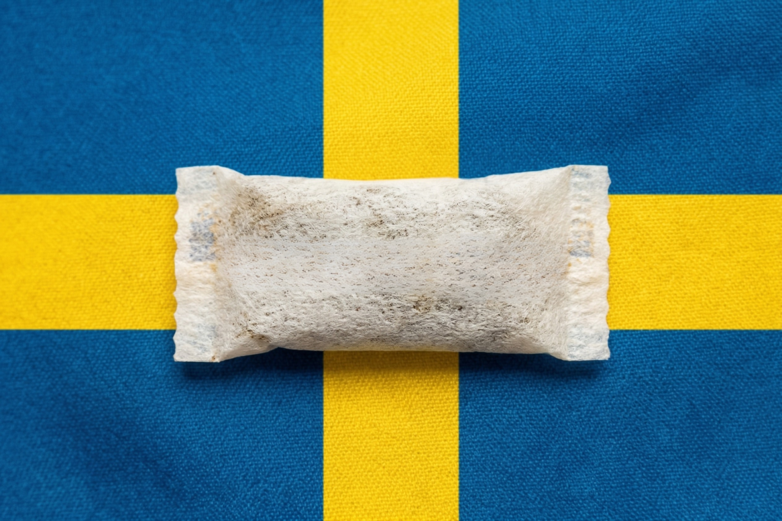 sachet de nicotine et drapeau de la suède
